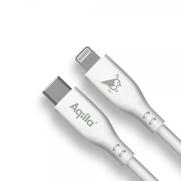 Aqiila Kabel Cablebird CS21 USB-C til Lightning 60W 1m Hvid