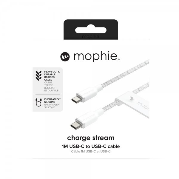 Mophie Kabel Chargestream USB-C til USB-C 1 m Hvid