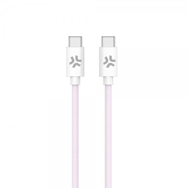 Celly Kabel Cotton Braided USB-C til USB-C 1.5m Rosa