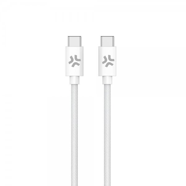 Celly Kabel Cotton Braided USB-C til USB-C 1.5m Hvid