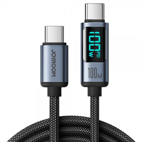 Joyroom Kabel Digital Display Fast Charging Cable USB-C til USB-C 100W 1.2m