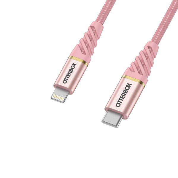 Otterbox Kabel Fast Charge Premium Lightning til USB-C Kabel 1m Shimmer Rose