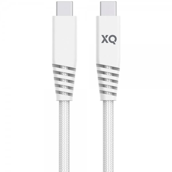 Xqisit Kabel Flettet USB-C til USB-C 2m Hvid