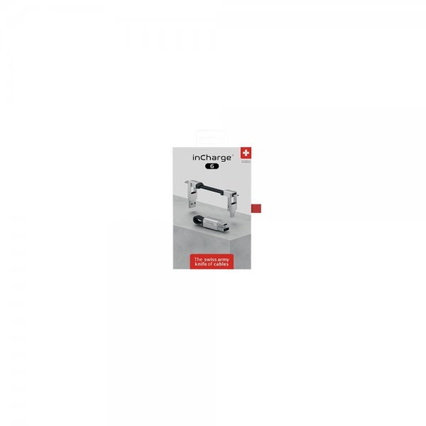 Rolling Square Kabel inCharge 6 Nøglering Moon White