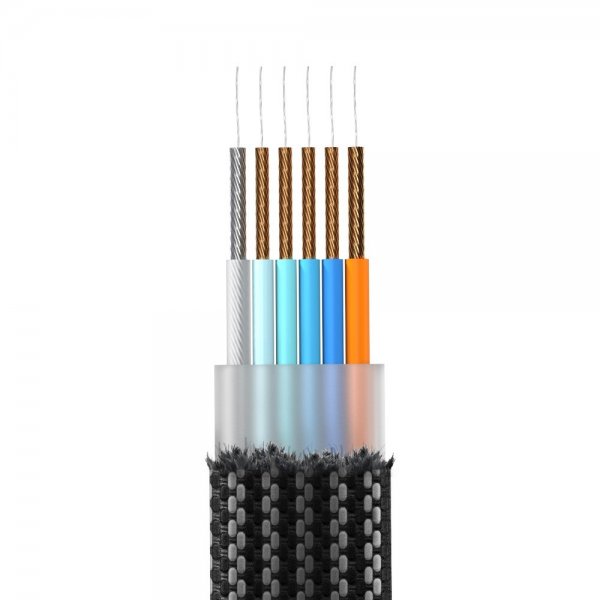Rolling Square Kabel inCharge X Nøglering 100W 6i1 Lava Sort