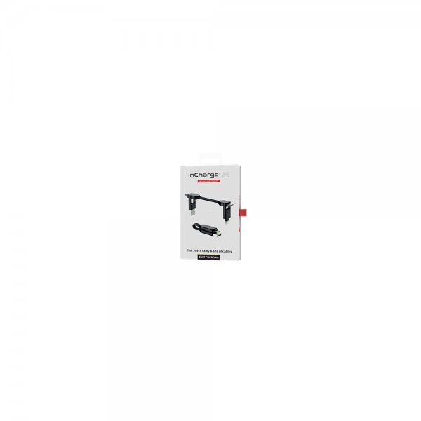 Rolling Square Kabel inCharge X Nøglering 100W 6i1 Lava Sort