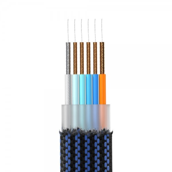 Rolling Square Kabel inCharge X Nøglering 100W 6i1 Safirblå