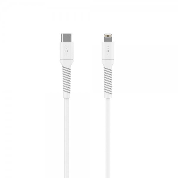 Fixed Kabel Liquid Silicone USB-C/Lightning 1,2 m Hvid