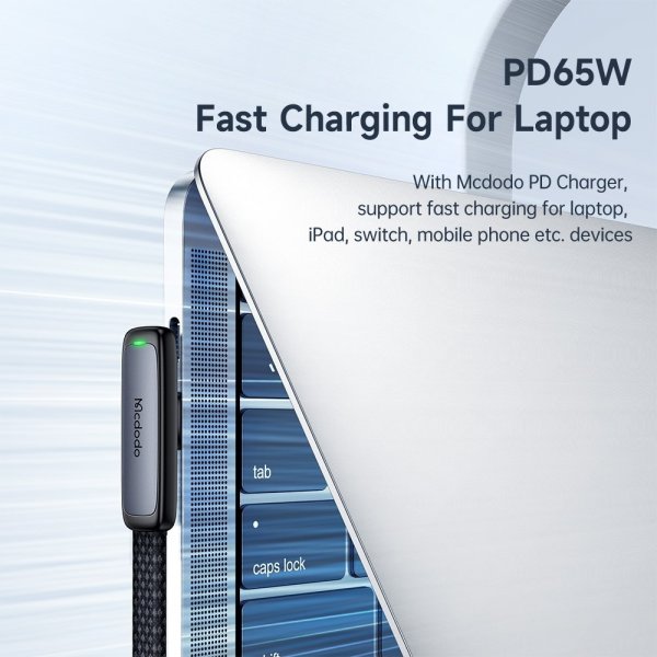 Kabel USB-C til USB-C Vinklet Mobil Gaming 1.8m