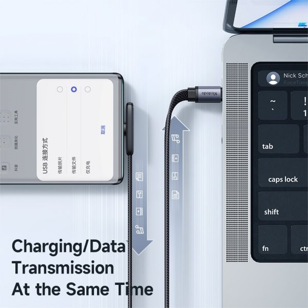 Kabel USB-C til USB-C Vinklet Mobil Gaming 1.8m