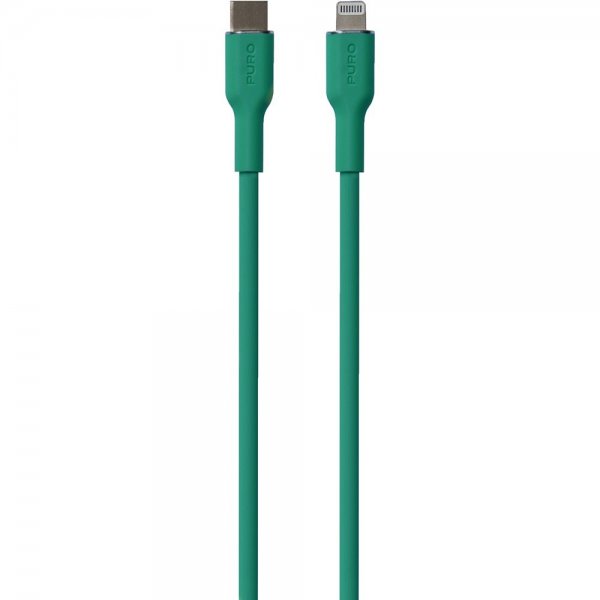Puro Kabel Soft Charge & Sync Cable USB-C/Lightning 1.5m Grøn