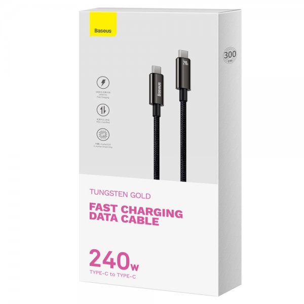 Baseus Kabel Tungsten Gold Fast Charging Data Cable 240W USB-C/USB-C 1m