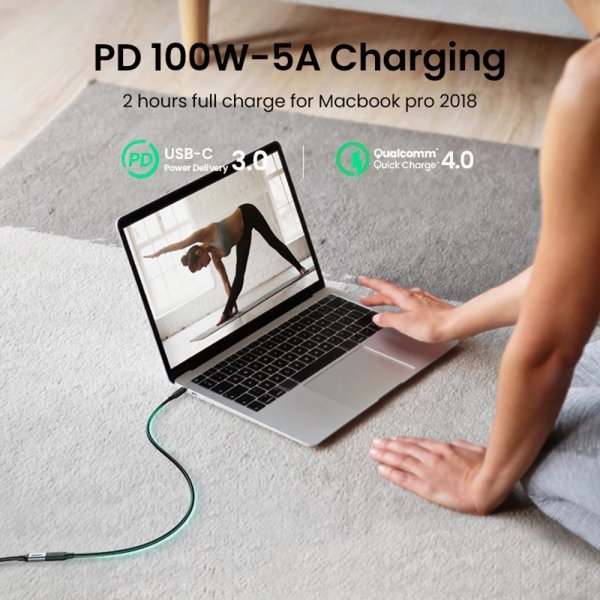 Ugreen Kabel USB-C forlængerkabel 100W 4K 1m