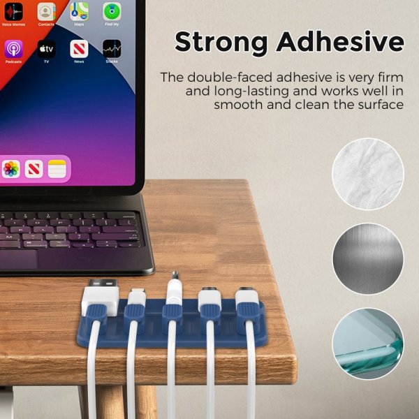 Ahastyle Kabelholder WG104 Magnetisk Blå