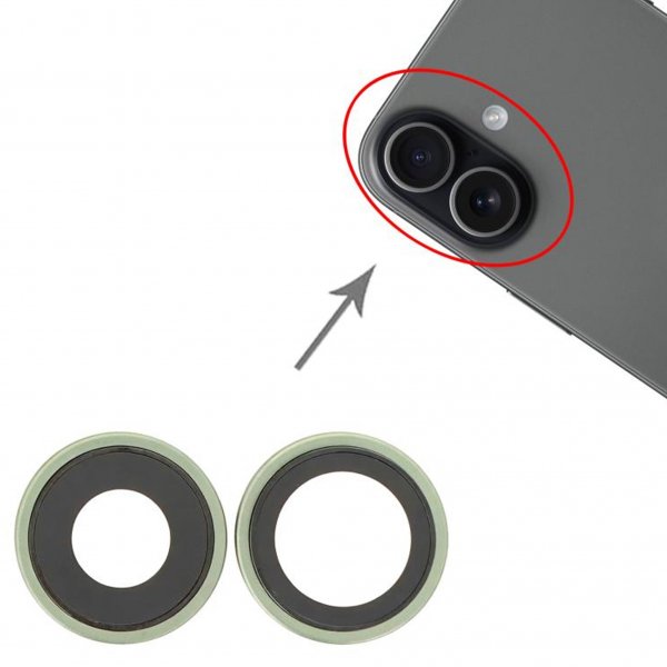 Kameralinser med ram til iPhone 17 - Grøn