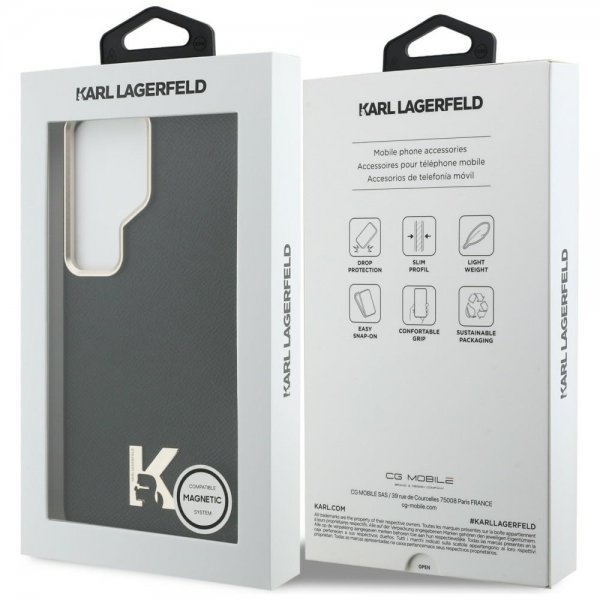 Karl Lagerfeld Samsung Galaxy S26 Ultra Cover K Logo MagSafe Sort