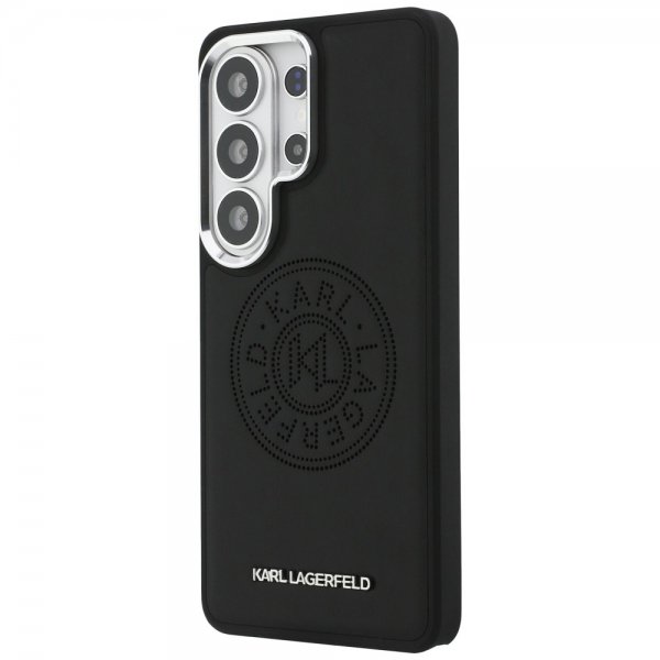 Karl Lagerfeld Samsung Galaxy S26 Ultra Cover Perforated Logo MagSafe Sort