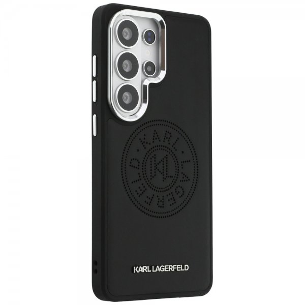 Karl Lagerfeld Samsung Galaxy S26 Ultra Cover Perforated Logo MagSafe Sort