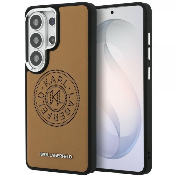 Karl Lagerfeld Samsung Galaxy S26 Ultra Cover Perforated Logo MagSafe Brun