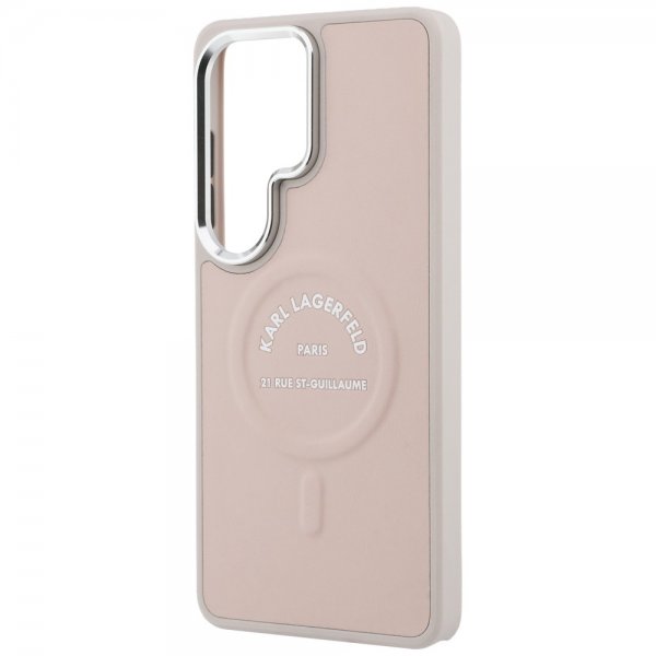 Karl Lagerfeld Samsung Galaxy S26 Ultra Cover Præget MagSafe RSG Rosa