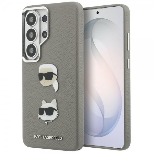 Karl Lagerfeld Samsung Galaxy S26 Ultra Cover Saffiano Karl & Choupette Silver
