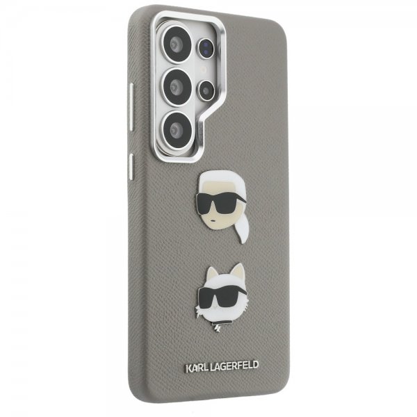 Karl Lagerfeld Samsung Galaxy S26 Ultra Cover Saffiano Karl & Choupette Silver