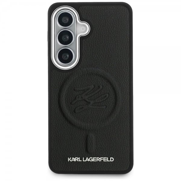 Karl Lagerfeld Samsung Galaxy S26 Plus Cover Præget MagSafe Sort