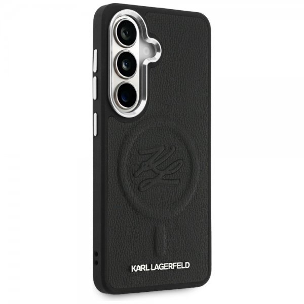 Karl Lagerfeld Samsung Galaxy S26 Plus Cover Præget MagSafe Sort