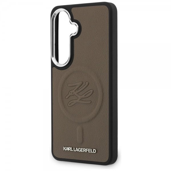 Karl Lagerfeld Samsung Galaxy S26 Plus Cover Præget MagSafe Brun
