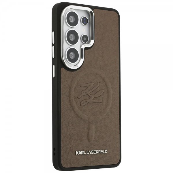 Karl Lagerfeld Samsung Galaxy S26 Ultra Cover Præget MagSafe Brun