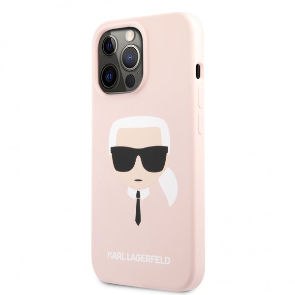 Karl Lagerfeld iPhone 13 Pro Cover Liquid Silicone Lyserød