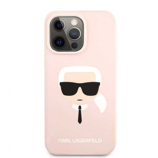 Karl Lagerfeld iPhone 13 Pro Cover Liquid Silicone Lyserød