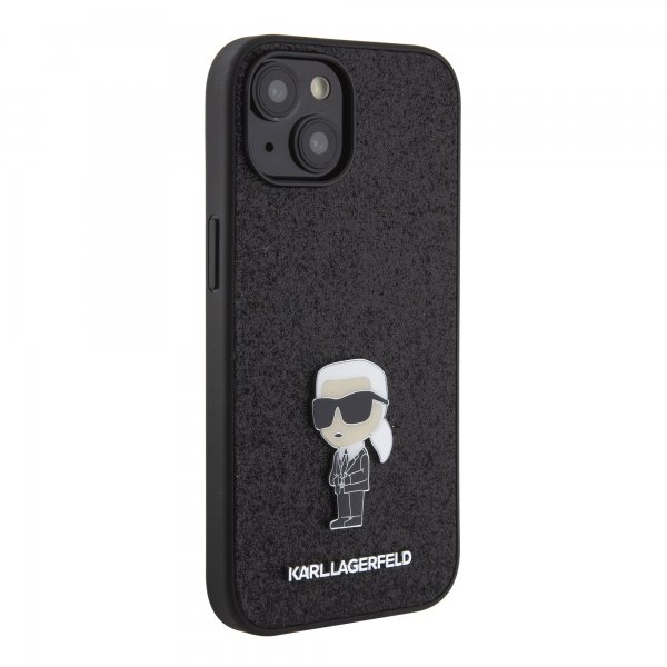 Karl Lagerfeld iPhone 15 Cover Fixed Glitter Sort