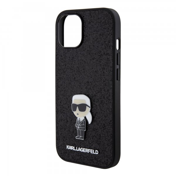 Karl Lagerfeld iPhone 15 Cover Fixed Glitter Sort