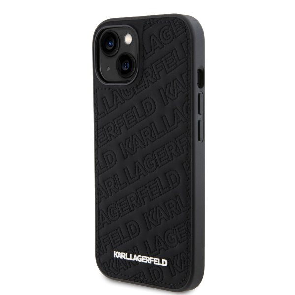 Karl Lagerfeld iPhone 15 Cover Quilted K Pattern Sort