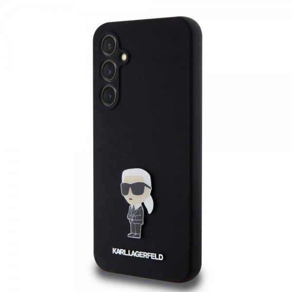 Karl Lagerfeld Samsung Galaxy S23 FE Cover Liquid Silicone Ikonik Karl Sort