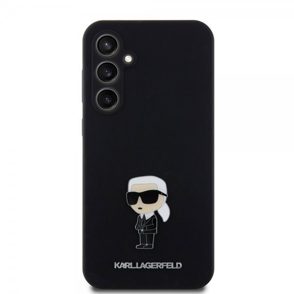 Karl Lagerfeld Samsung Galaxy S23 FE Cover Liquid Silicone Ikonik Karl Sort