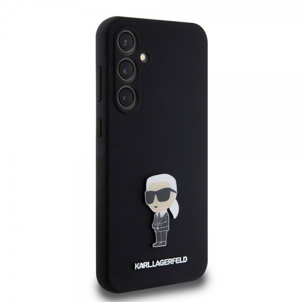 Karl Lagerfeld Samsung Galaxy S23 FE Cover Liquid Silicone Ikonik Karl Sort