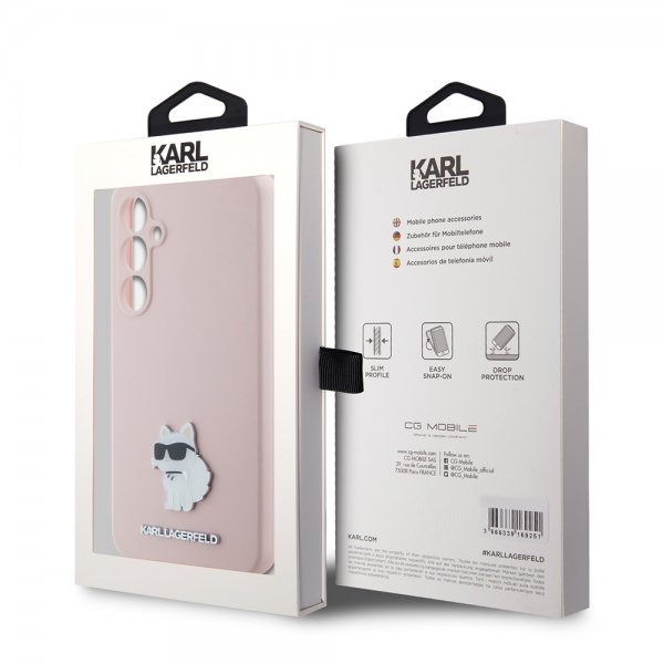 Karl Lagerfeld Samsung Galaxy S23 FE Cover Flydende Silikone Choupette Rosa