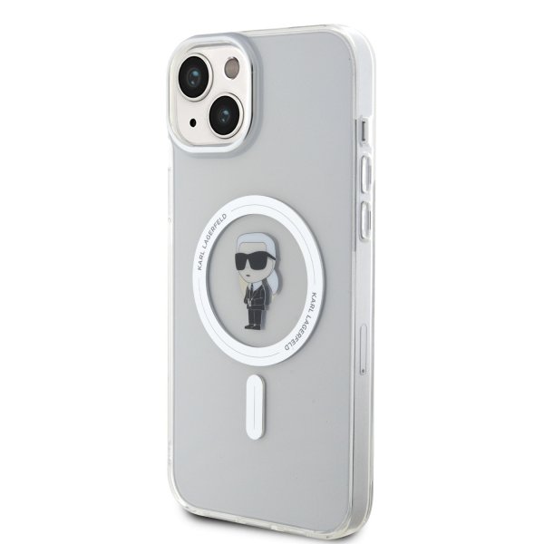 Karl Lagerfeld iPhone 15 Plus Cover Ikonik MagSafe Transparent
