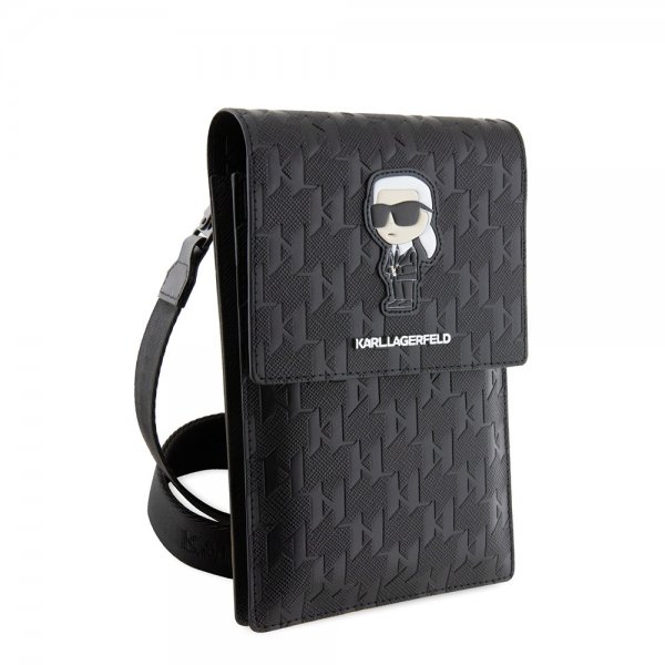 Karl Lagerfeld Wallet Phone Pouch Monogram Ikonik Sort