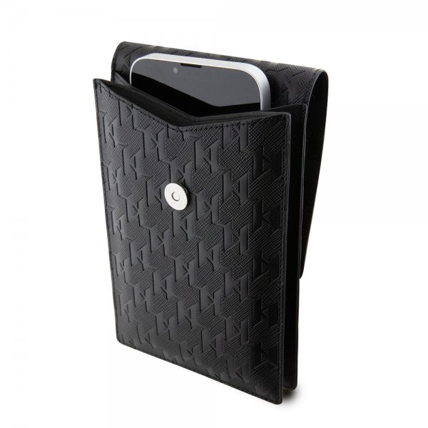 Karl Lagerfeld Wallet Phone Pouch Monogram Ikonik Sort