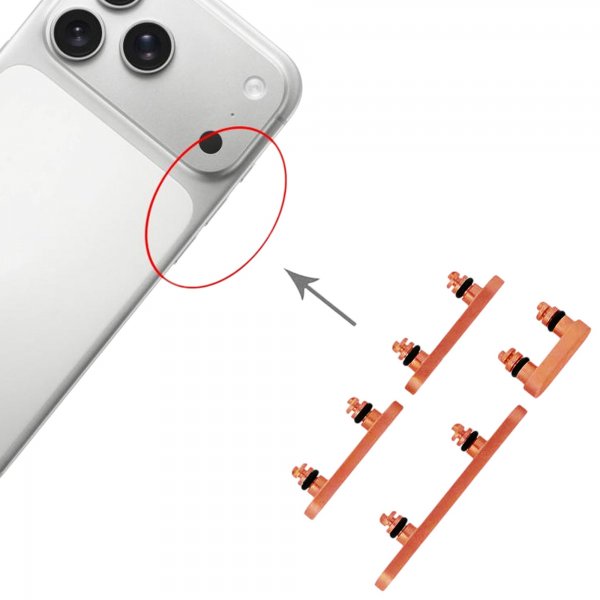 Tastatur til iPhone 17 Pro og 17 Pro Max - Orange