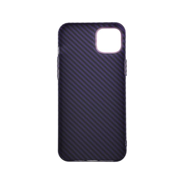 iPhone 14 Plus Cover Kulfiber Mønster Lilla