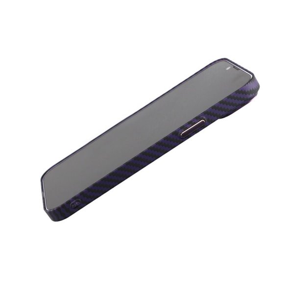 iPhone 14 Plus Cover Kulfiber Mønster Lilla