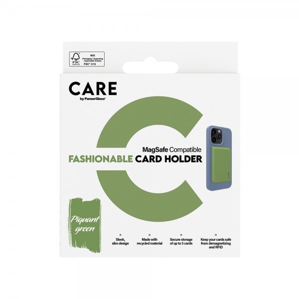 CARE by PanzerGlass Kortholder Fashionable Card Holder MagSafe Grøn