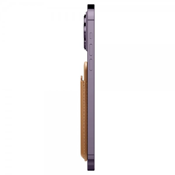 Spigen MagSafe Kortholder Valentinus 3 Cards Holder MagFit Brun