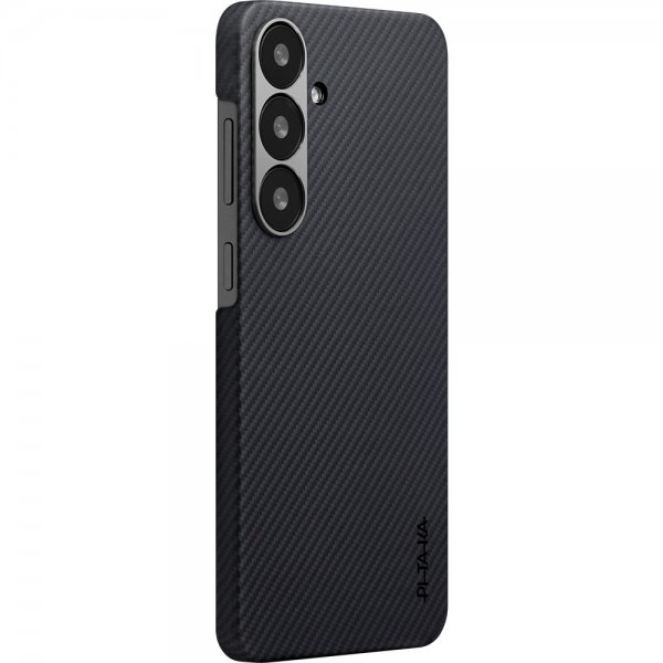 Pitaka Samsung Galaxy S25 Cover Ultra-Slim Case MagSafe Sort/Grå Twill