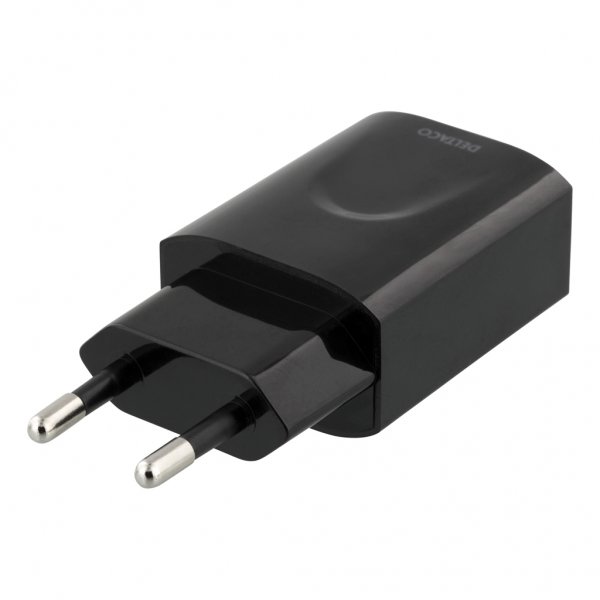Deltaco Oplader 12W 1xUSB-A Sort