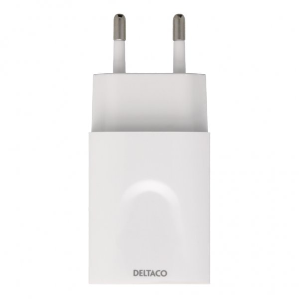 Deltaco Oplader 12W 1xUSB-A Hvid